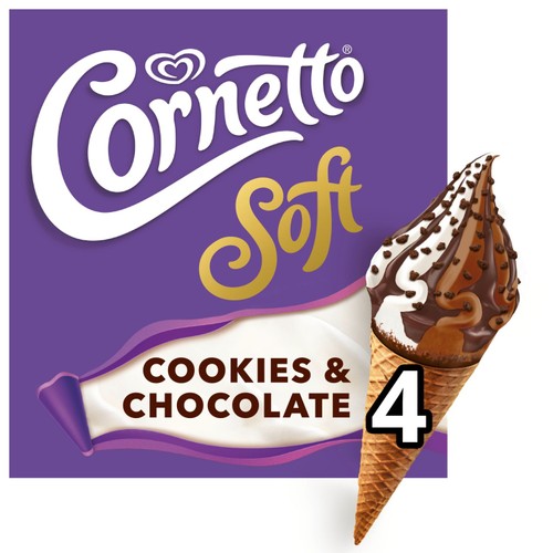 Cornetto Soft Cookies & Chocolate Ice Cream Cones
