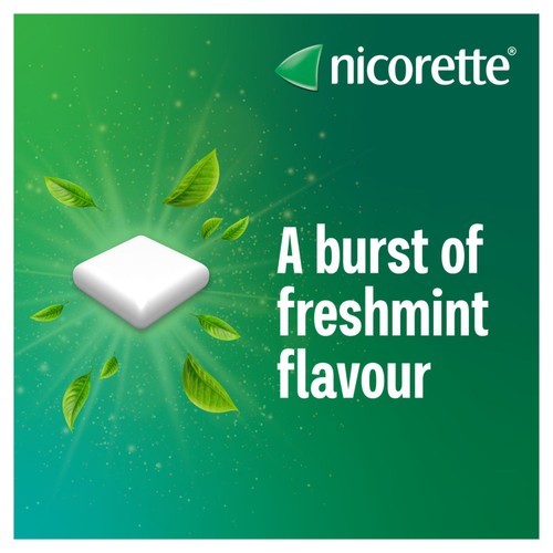 Nicorette Fresh Mint Chewing Gum, 4 mg, 105 Pieces (Stop Smoking Aid)