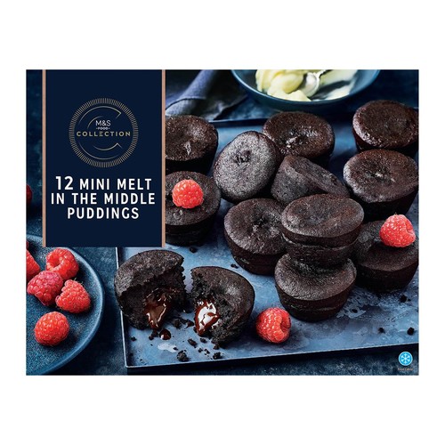M&S Collection 12 Chocolate Melt in the Middle Puddings