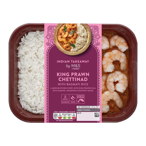 M&S King Prawn Chettinad Curry with Basmati Rice