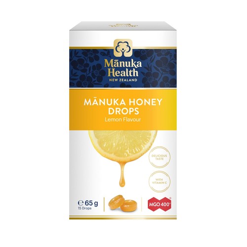 Manuka Health MGO 400+ Manuka Honey Lozenge Drops with Lemon 