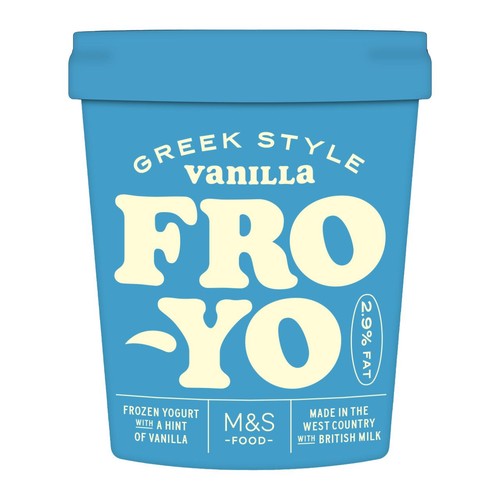 M&S Greek Style Vanilla Frozen Yogurt