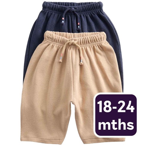 M&S Boys Cotton Rich Joggers, 18-24 Months, Navy Mix