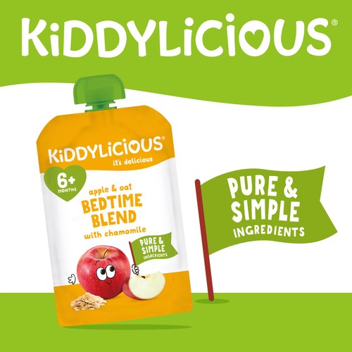 Kiddylicious Pouches Apple & Oat Bedtime Blend with Vanilla Multipack