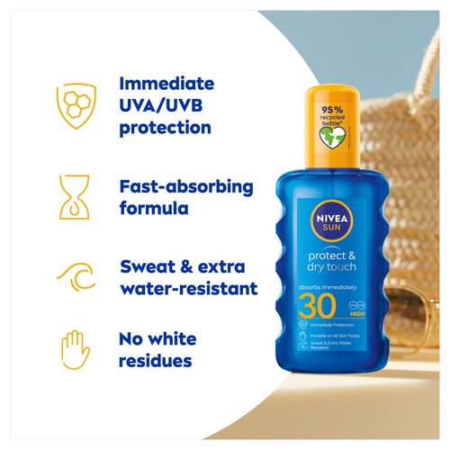 NIVEA SUN Protect & Dry Touch SPF 30 Sunscreen Spray