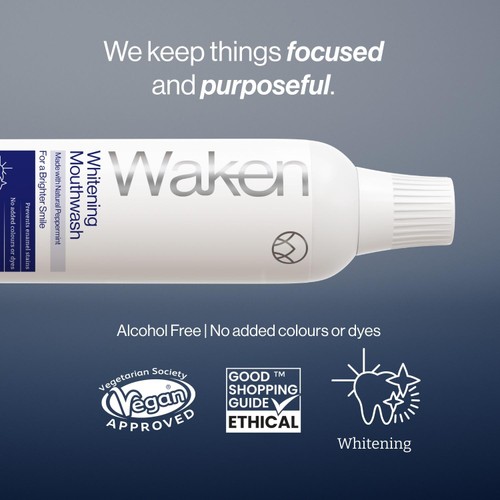 Waken Whitening Mouthwash PepperMint