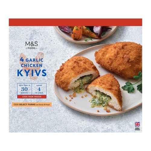 M&S 4 Garlic Chicken Kyivs Frozen