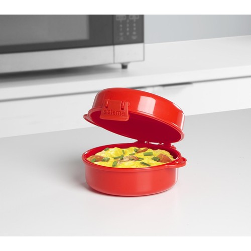 Sistema Microwave Easy  Egg Cooker with Steam Vent & Locking Clips