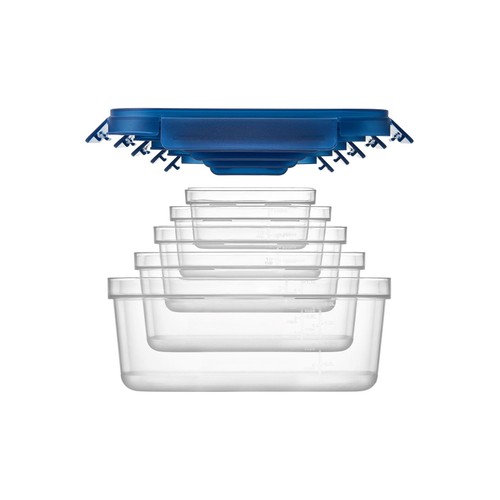 LocknLock NestnLock Blue Container Set, 5pc