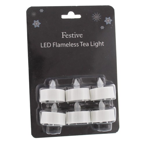 White 3cm LED Flameless Tealights