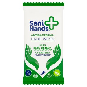 Sani Hands Antibacterial Hand Wipes 12 Pack