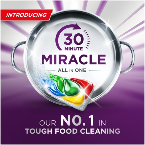 Fairy 30 Minute Miracle Dishwasher Tablets 60ct