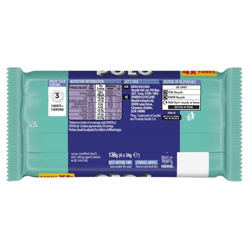 Polo Spearmint Tube