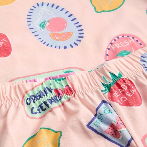 M&S Girls Pure Cotton Fruit Pyjamas, 10-11 Years, Multi