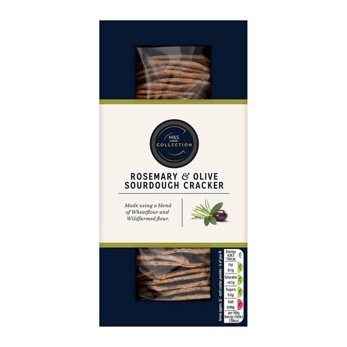 M&S Collection Rosemary & Olive Crackers