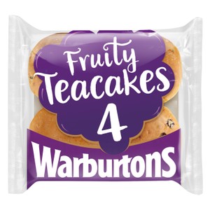 Warburtons Fruit Teacakes 4 Pack