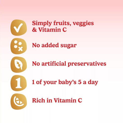 Cow & Gate Fruit Pouch Apple Mango Orange & Carrot Baby Food 6+ Months