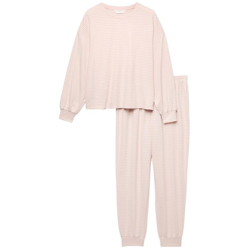M&S Cosy Knit PJ, Pink, XL