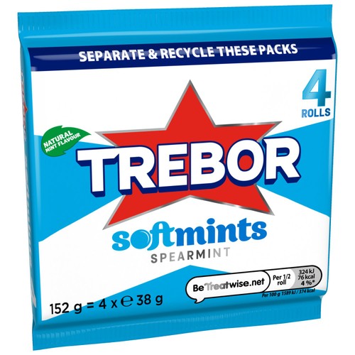 Trebor Softmints Spearmint Mint Rolls