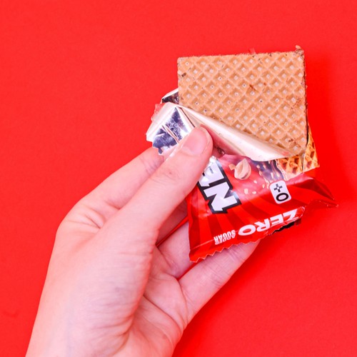 NEOH Hazelnut Chocolate Wafer Multipack, 4 Bars No Added Sugar, High Fibre