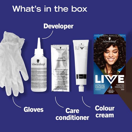 Schwarzkopf Live Intense Color 880 Tempting Chocolate Hair Dye