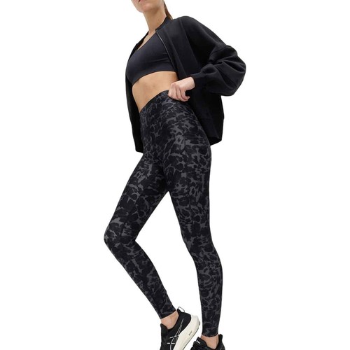 M&S Womens Goodmove Go Move Printed Gym Leggings, 18, Black Mix