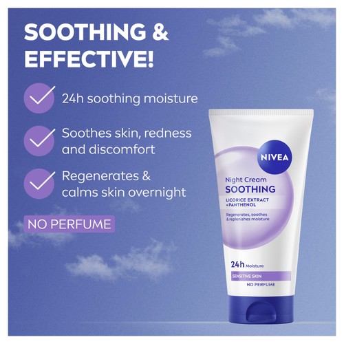 NIVEA Night Cream Face Moisturiser for Sensitive Skin