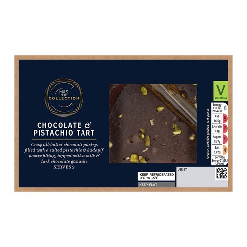 M&S Collection Chocolate & Pistachio Tart