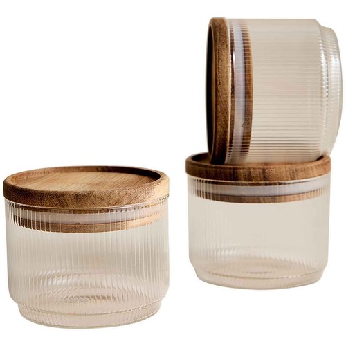 M&S Small Stacking Glass Storage Jars