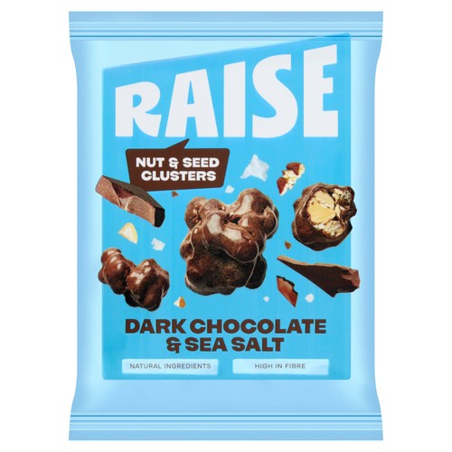 Raise Snacks, Dark Chocolate & Sea Salt, bites of nuts and seeds, 105g