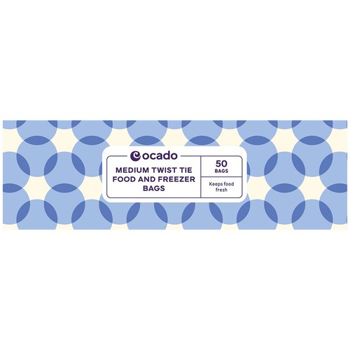 Ocado Medium Twist Tie Food & Freezer Bags