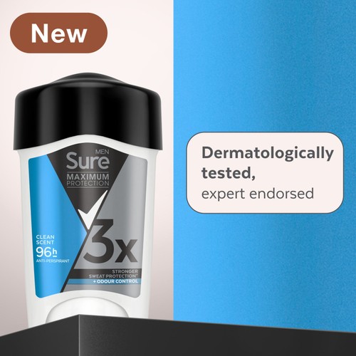 Sure Men Maximum Protection Clean Scent Cream Anti-Perspirant Deodorant