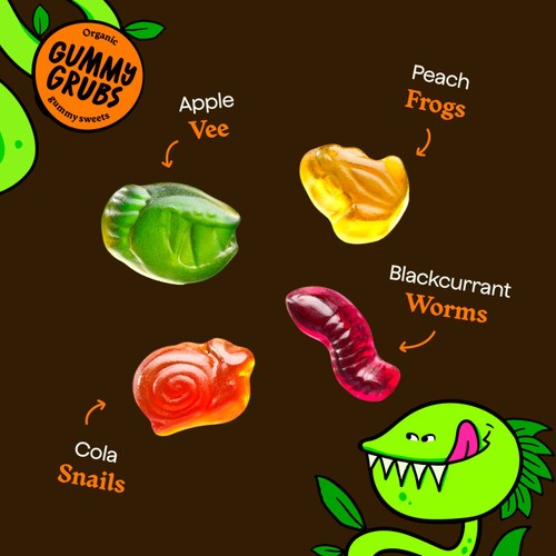Wild Thingz Organic Sweets Gummy Grubs