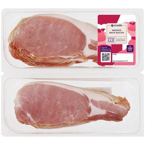 Ocado Smoked Back Bacon Twin Pack