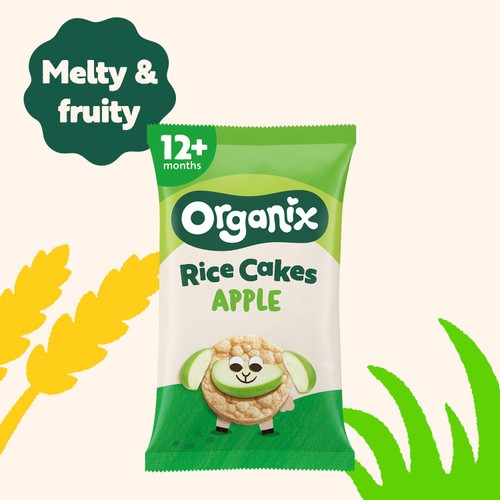 Organix Apple Rice Cake Clouds Baby Snack Multipack 12+ Months
