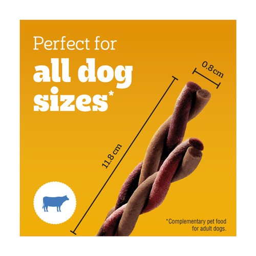 Pedigree Rodeo Adult Dog Treats Beef 