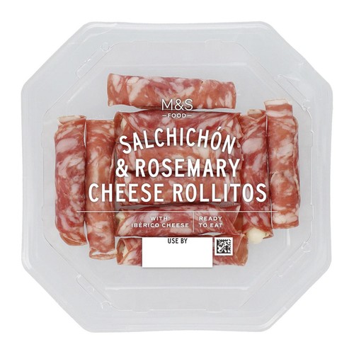 M&S Salchichon & Rosemary cheese rollitos