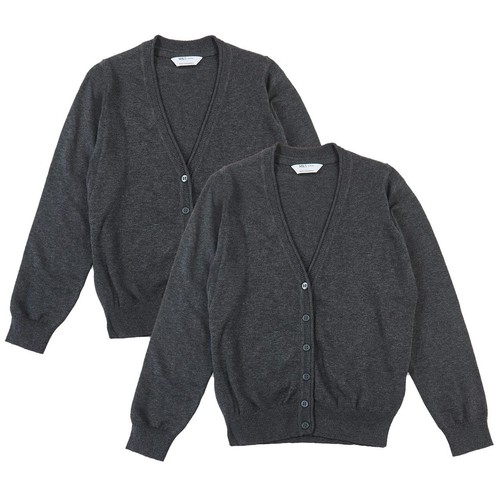 M&S Girls Pure Cotton Cardigan, 9-10 Years, Grey