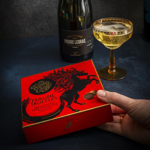 Willie's Cacao Dark Chocolate Praline Truffles Gift Box