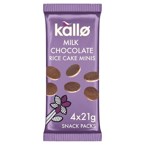 Kallo Belgian Milk Chocolate Mini Rice Cakes Multipack