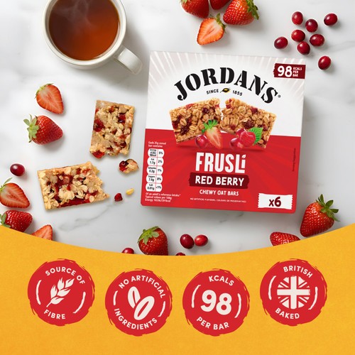 Jordans Frusli Juicy Red Berry Chewy Cereal Bars