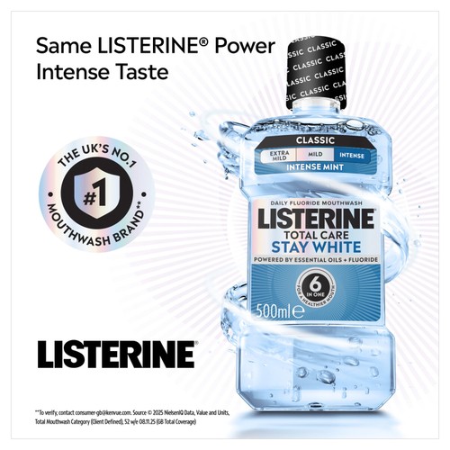 Listerine Total Care Stay White Intense Mint Classic Mouthwash