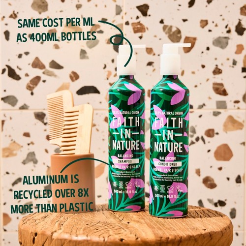 Faith In Nature Lavender & Geranium Shampoo in Aluminium Bottle