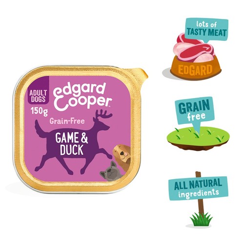 Edgard & Cooper Adult Grain Free Wet Dog Food with Game & Duck