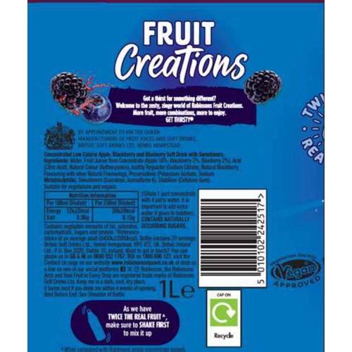 Robinsons Fruit Creations Blackberry and Blueberry
