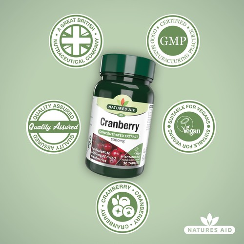 Natures Aid Cranberry Supplement Tablets 5000mg 