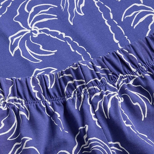 M&S Boys Palm Tree Short Pyjamas, 11-12 Years, Blue