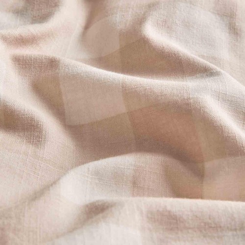M&S Pure Cotton Gingham Bedding Set, King Size, Natural