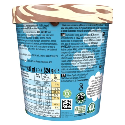 Ben & Jerry's Sundae Cookie Vermonster Ice Cream Tub Dessert