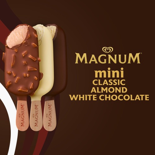 Magnum Mini Classic, Almond & White Chocolate Ice Cream Sticks 10x55ml